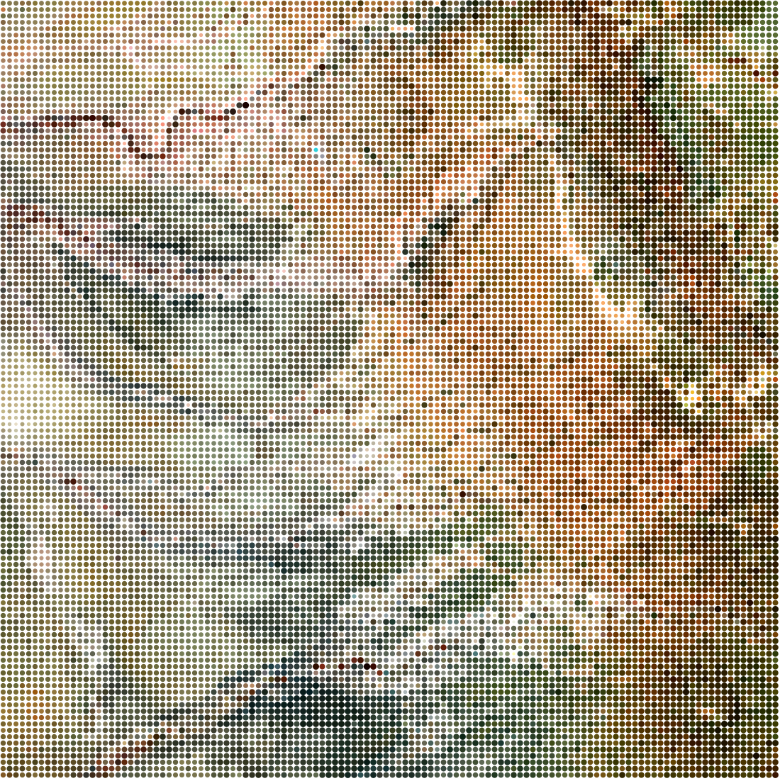 Dot-matrix earth-observation imagery